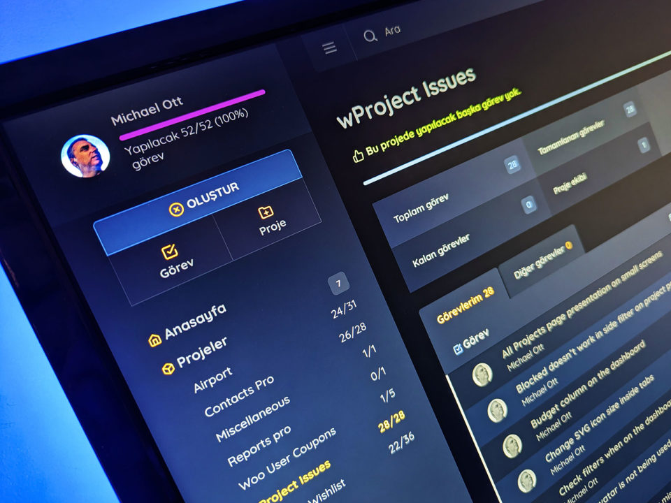 Rocket Apps Blog: wProject theme now has Turkish language support
