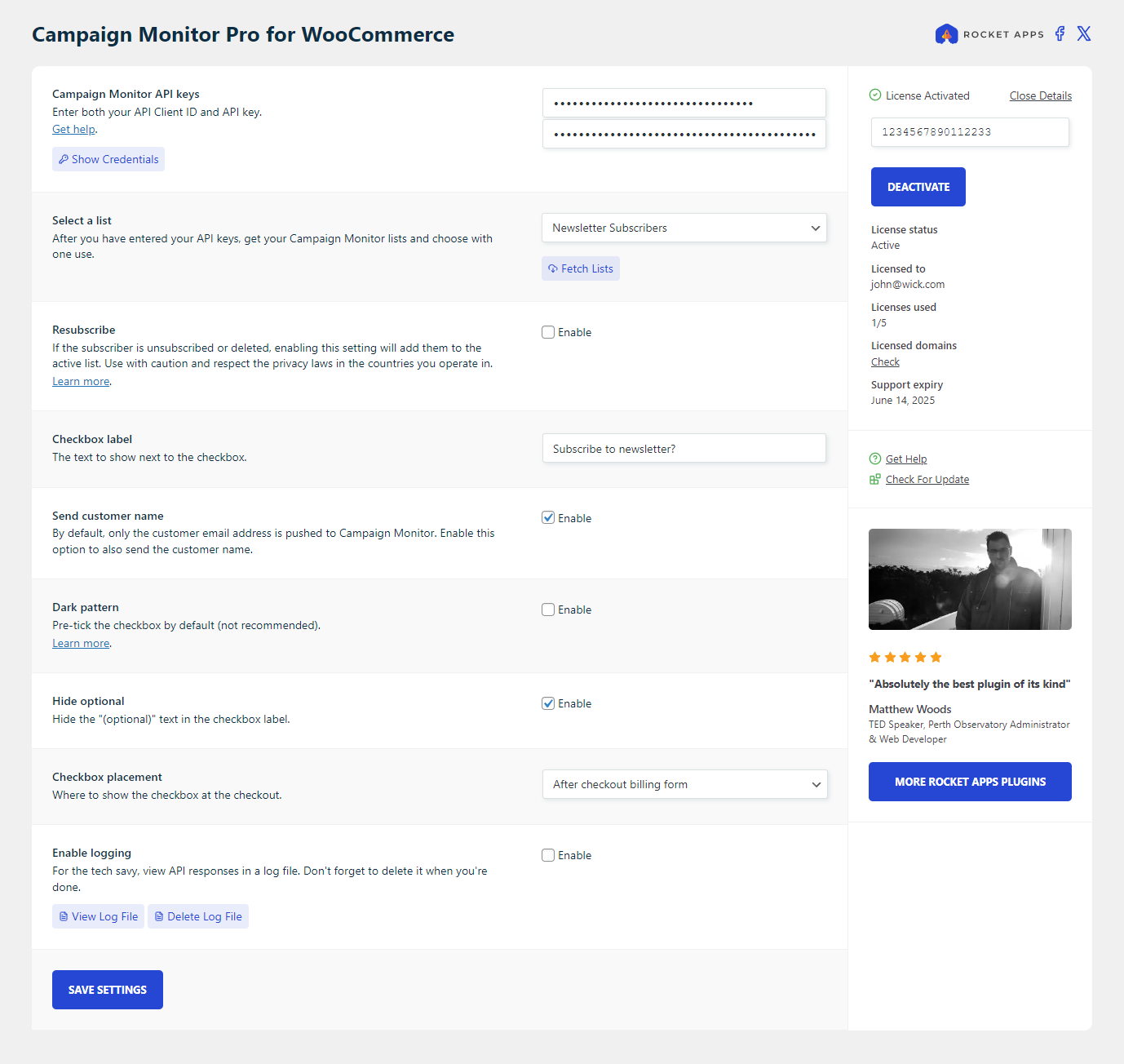 Campaign Monitor Pro for WooCommerce