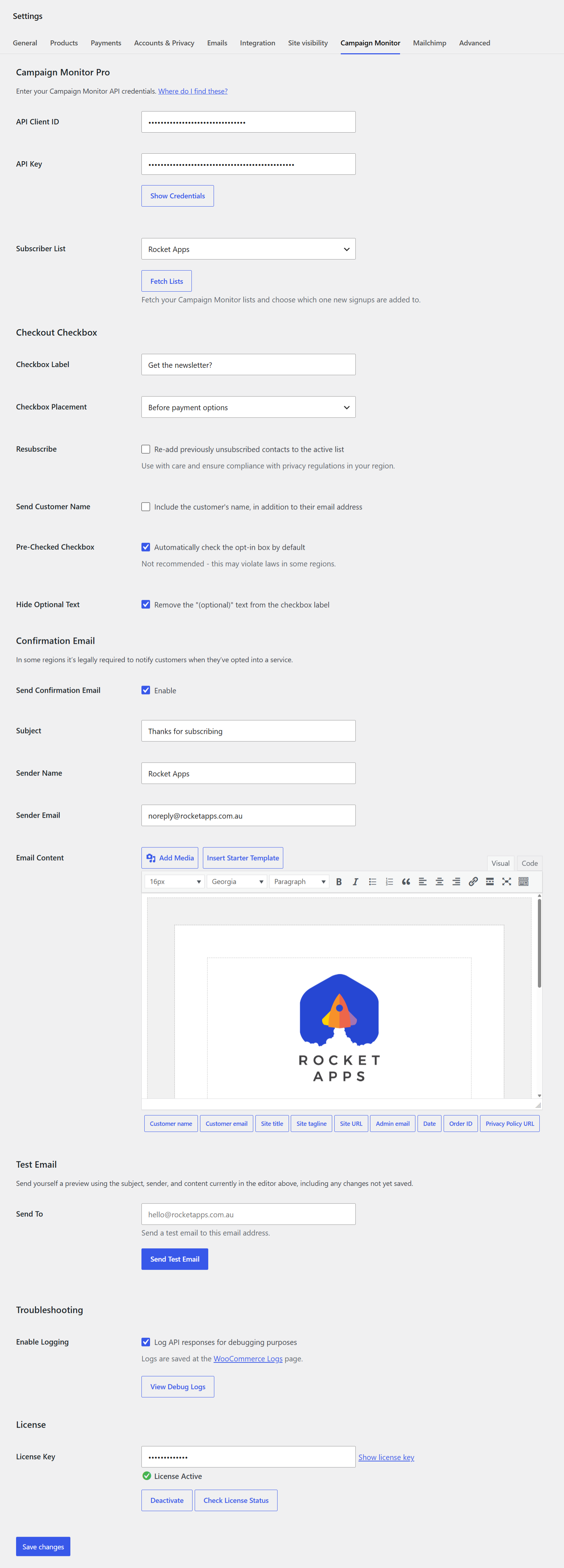 Campaign Monitor Pro (for WooCommerce)
