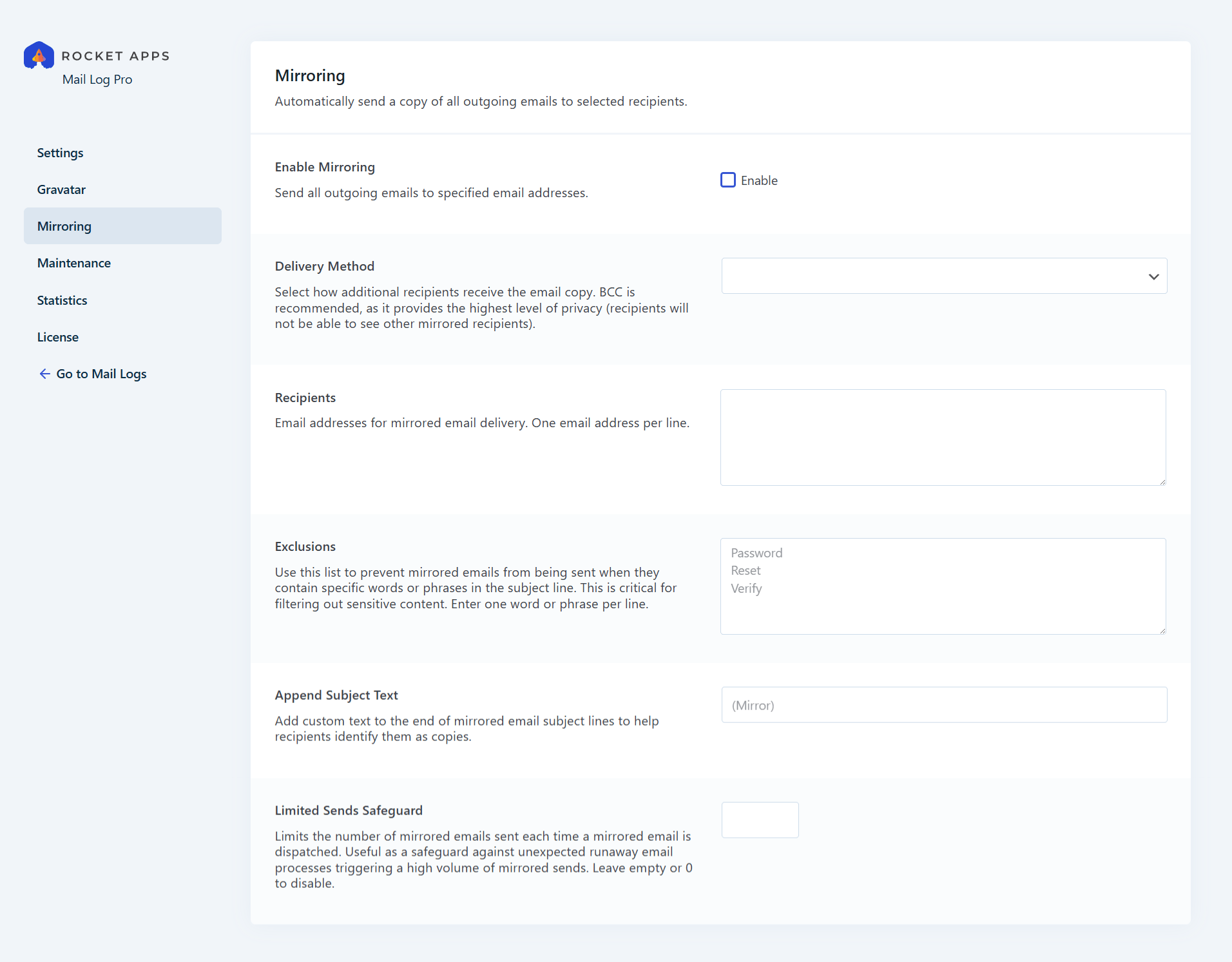 Mail Logging for WordPress