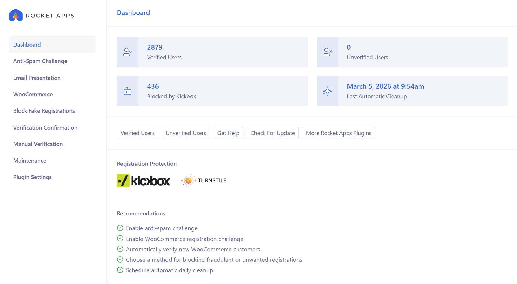 WordPress user verify plugin