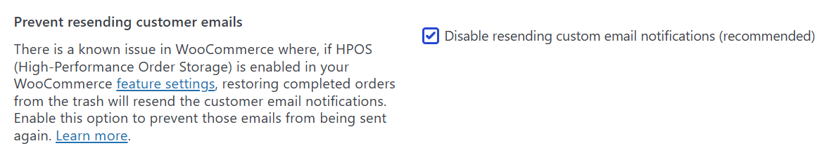 WooCommerce to Zoho Books - Prevent resending customer emails