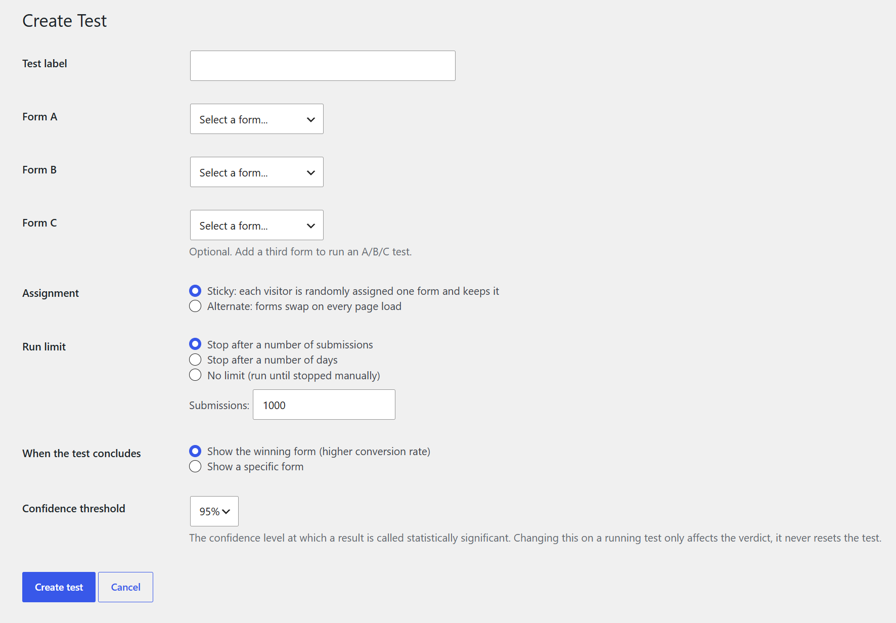 A/B/C Testing for Gravity Forms