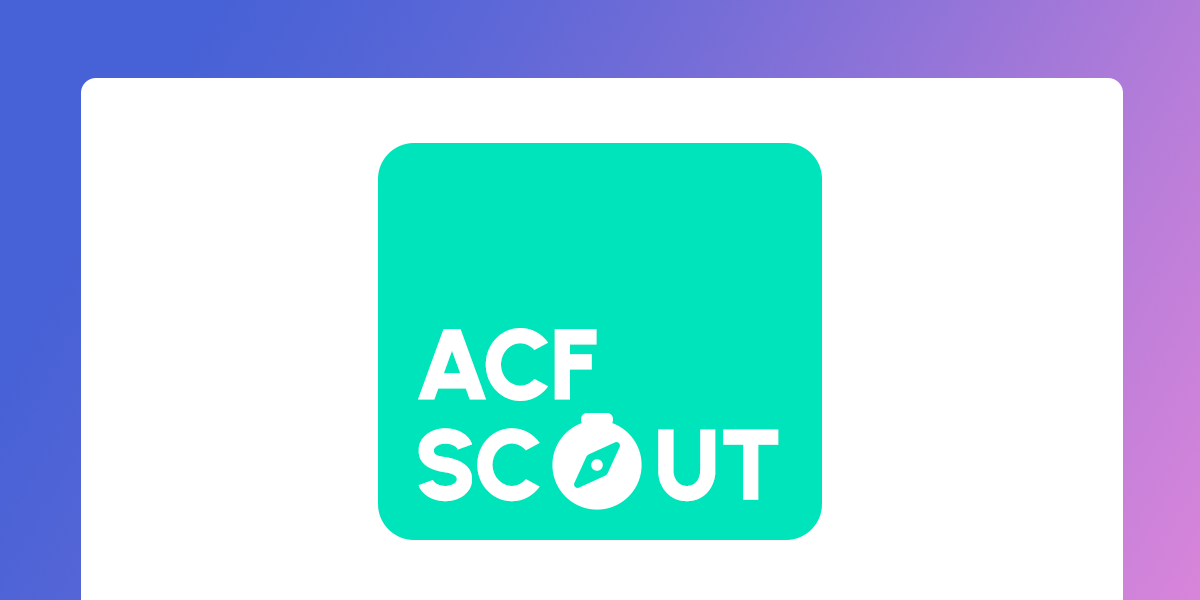 The settings interface of the ACF Scout plugin for WordPress